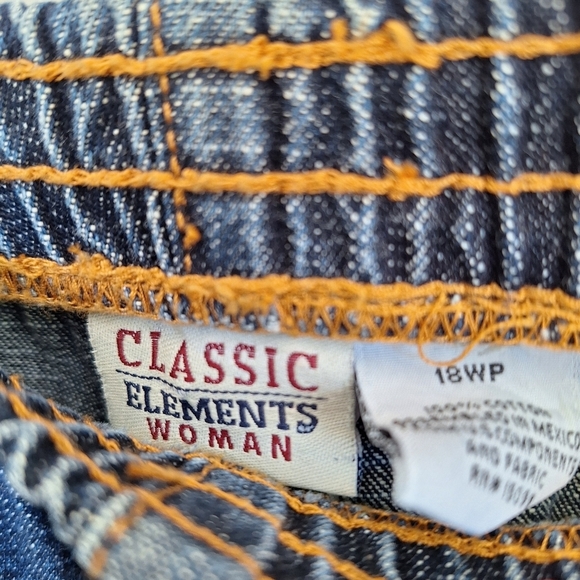 Classic Elements Woman Plus Sz18P Jeans NWT Elastic Waist Pockets Drk Wash - Picture 4 of 10